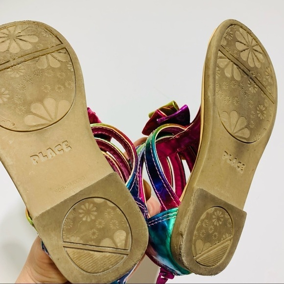 Children’s Place rainbow iridescent sandals - Picture 6 of 6